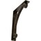 Ekena Millwork Legacy Wrought Iron Bracket, (Triple center brace), Antiqued Pale Gold 2"W x 10"D x 12"H BKTM02X10X12TLEAPG - alternate 1